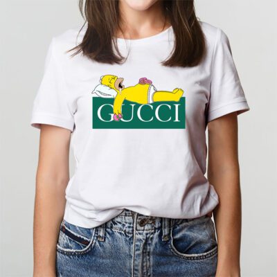 Homer Simpson Gucci Unisex T Shirt Cotton Tee TAT14317 3