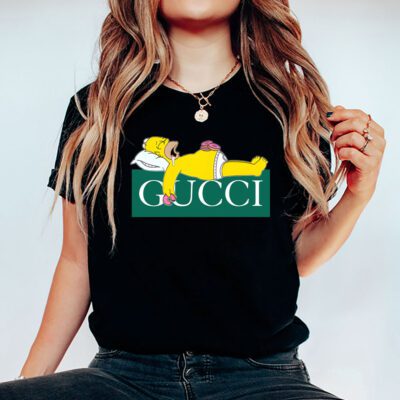 Homer Simpson Gucci Unisex T Shirt Cotton Tee TAT14317 5