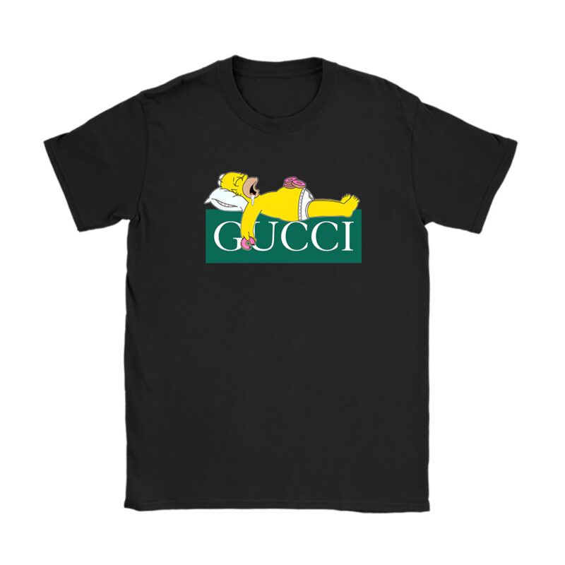 Homer Simpson Gucci Unisex T-Shirt Cotton Tee TAT14317