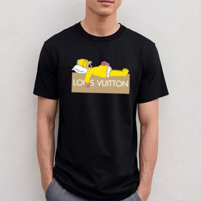 Homer Simpson Louis Vuitton Unisex T Shirt Cotton Tee TAT14318 4