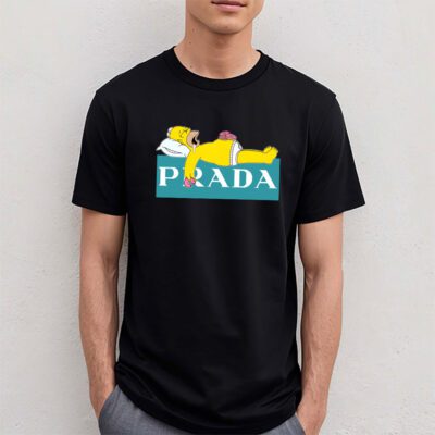 Homer Simpson Prada Unisex T Shirt Cotton Tee TAT14319 4