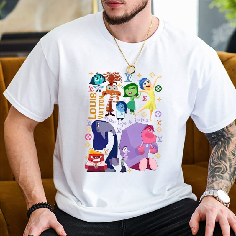 Inside Out 2 Its Okay To Feel All The Feels Louis Vuitton Unisex T Shirt Cotton Tee TAT8187 2