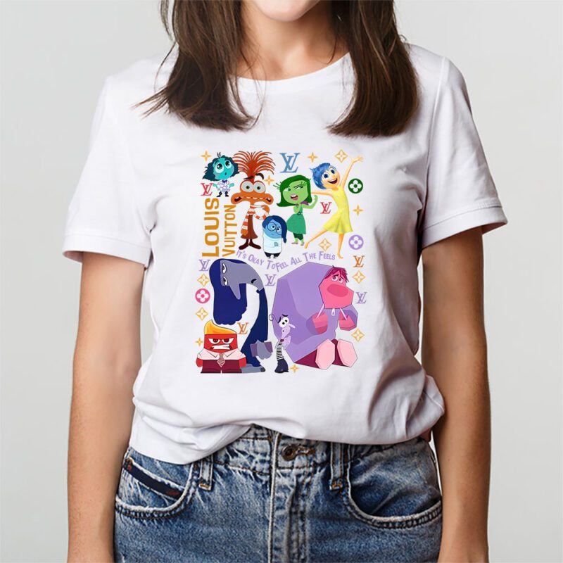 Inside Out 2 Its Okay To Feel All The Feels Louis Vuitton Unisex T Shirt Cotton Tee TAT8187 3