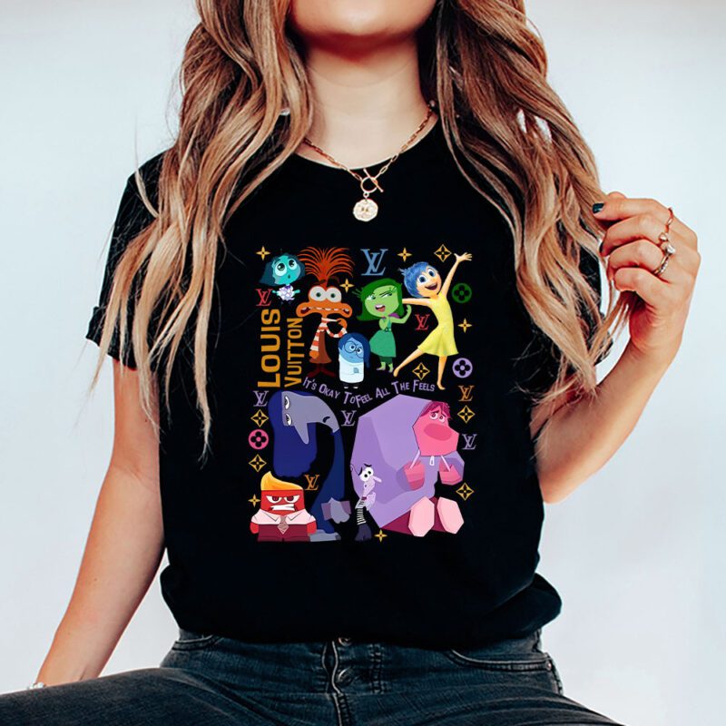 Inside Out 2 Its Okay To Feel All The Feels Louis Vuitton Unisex T Shirt Cotton Tee TAT8187 5