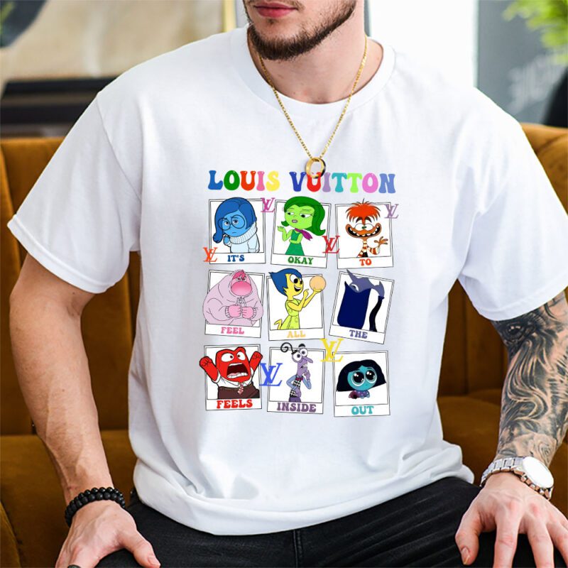 Inside Out Its Okay To Feel All The Feels Louis Vuitton Unisex T Shirt Cotton Tee TAT8192 2