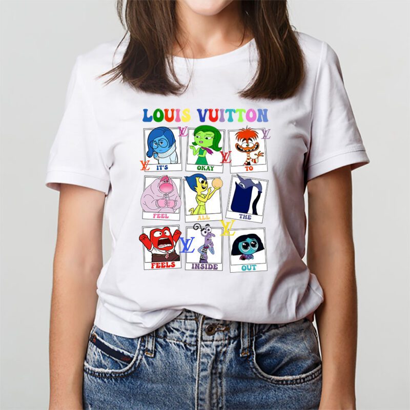 Inside Out Its Okay To Feel All The Feels Louis Vuitton Unisex T Shirt Cotton Tee TAT8192 3