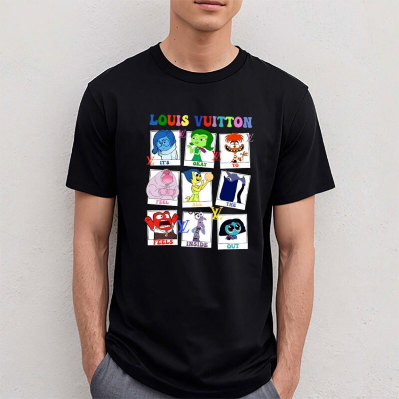 Inside Out Its Okay To Feel All The Feels Louis Vuitton Unisex T Shirt Cotton Tee TAT8192 4