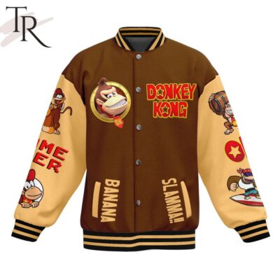 It Is On Like Game Over Donkey Kong Baseball Jacket TBJ1058 1