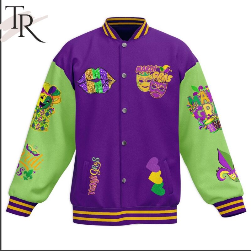 Its Mardi Gras YAll Baseball Jacket TBJ1059 1