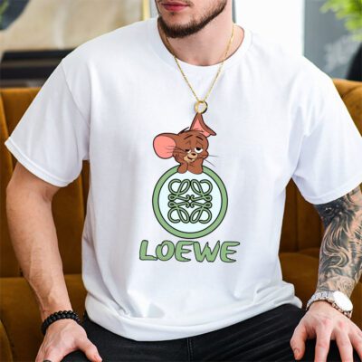 Jerrry In Tom And Jerry Loewe Brand Unisex T-Shirt Cotton Tee TAT6285 2 Jerrry In Tom And Jerry Loewe Brand Unisex T Shirt Cotton Tee TAT6285 2