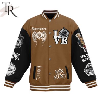 Join The Hunt Saving People Hunting Things The Family Supernatural Business Baseball Jacket TBJ1064 1