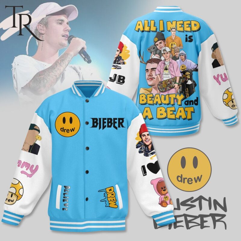 Justin Bieber All I Need Is Beauty And A Beat Baseball Jacket TBJ1068