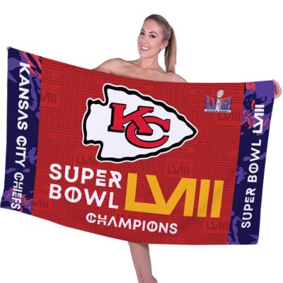 Kansas City Chiefs Rectangle Beach Towel WBT1150 1