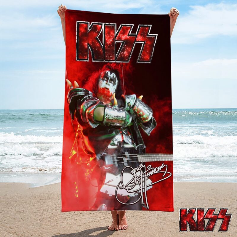 Kiss Band Rectangle Beach Towel WBT1020