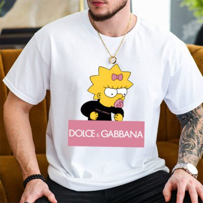 Lisa Simpson Dolce Gabbana Unisex T Shirt Cotton Tee TAT14322 2