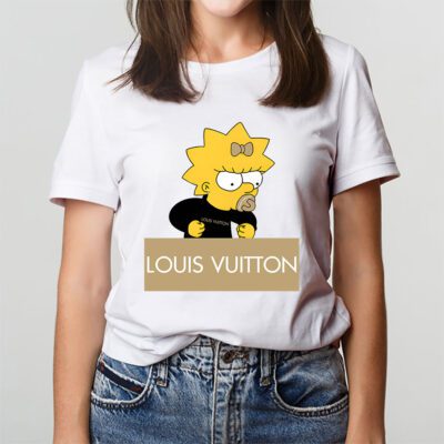 Lisa Simpson Louis Vuitton Unisex T Shirt Cotton Tee TAT14324 3