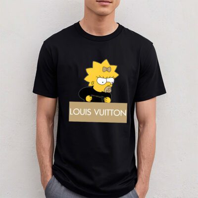 Lisa Simpson Louis Vuitton Unisex T Shirt Cotton Tee TAT14324 4