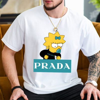 Lisa Simpson Prada Unisex T Shirt Cotton Tee TAT14325 2