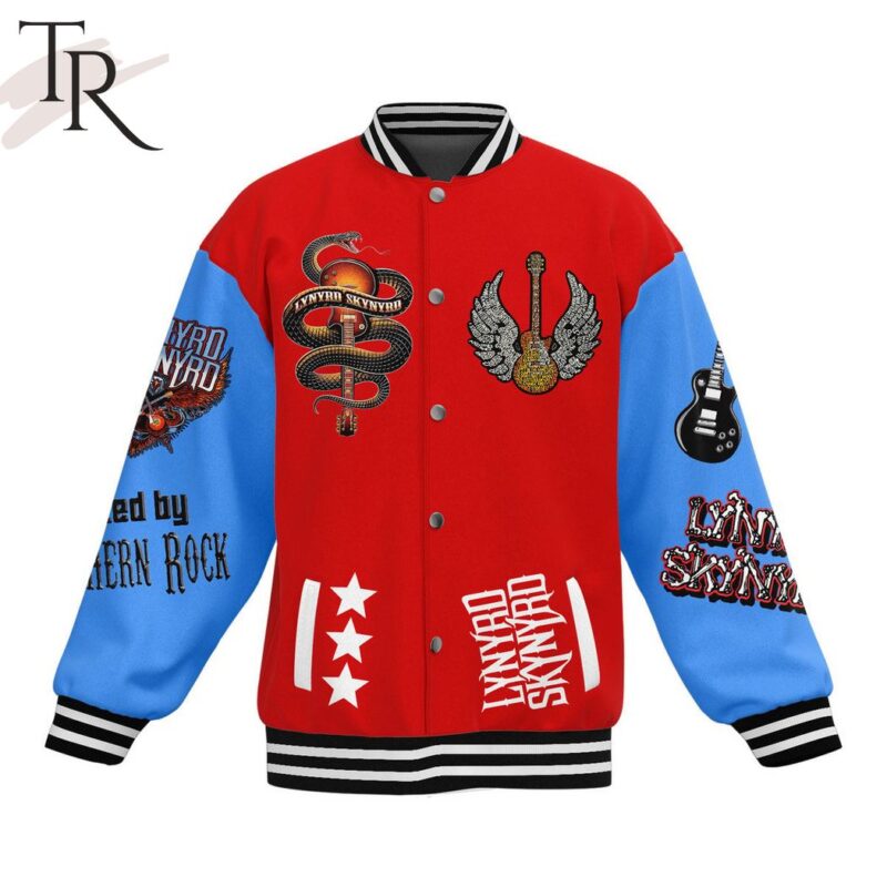 Lynyrd Skynyrd Leh Nerd Skin Nerd Baseball Jacket TBJ1080 1