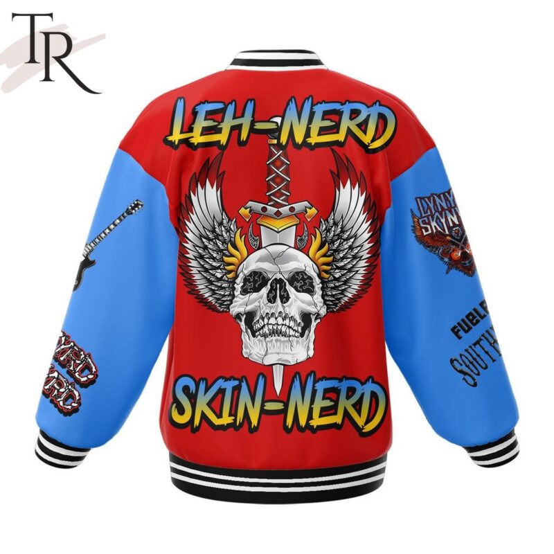Lynyrd Skynyrd Leh Nerd Skin Nerd Baseball Jacket TBJ1080 2