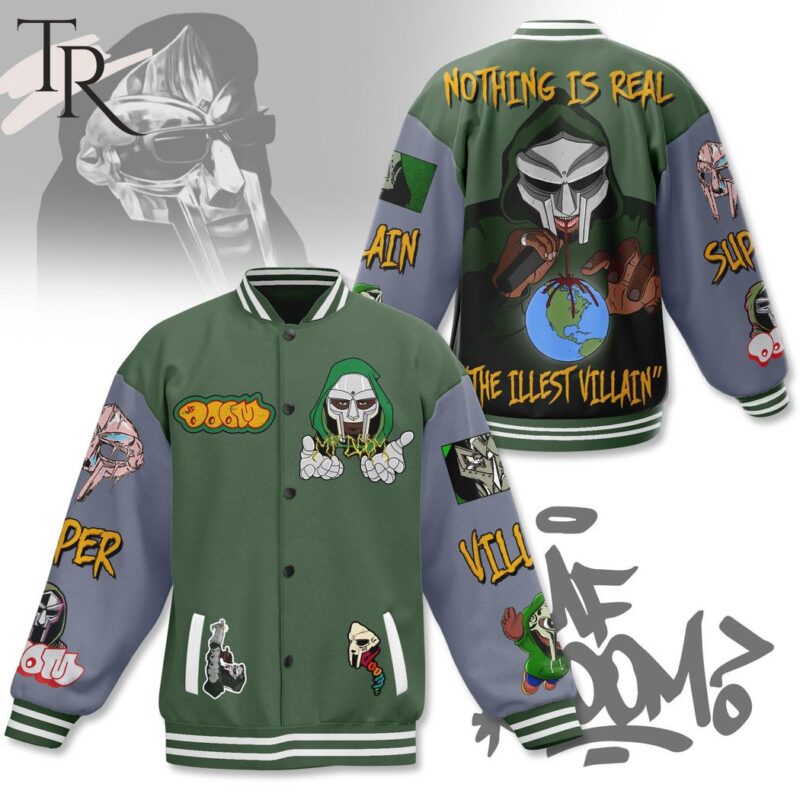 MF DOOM Nothing Is Real The Illest Villain Baseball Jacket TBJ1086