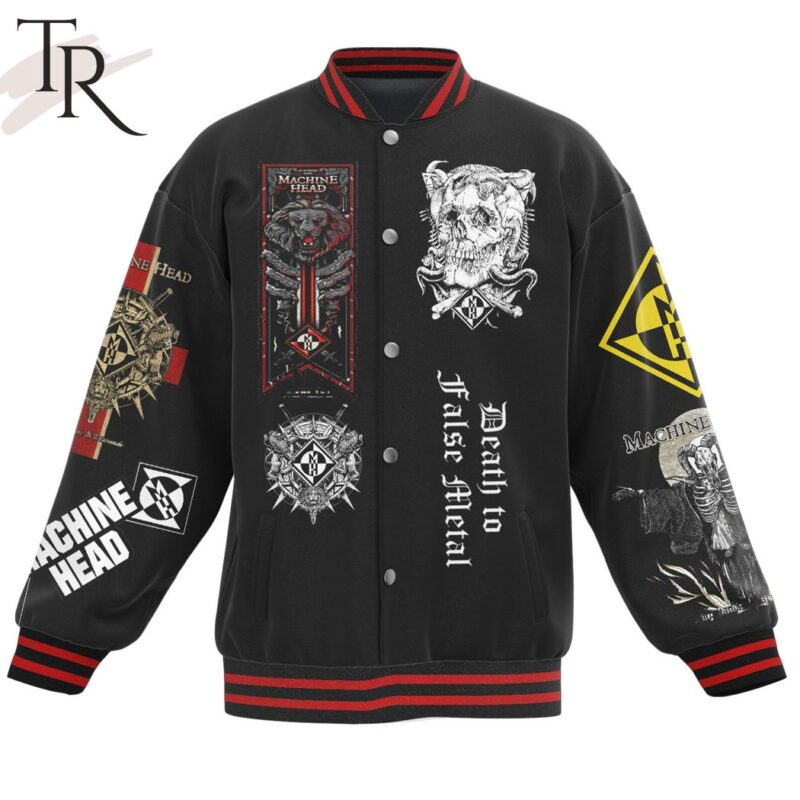 Machine Head Slaughter The Martour North America 2024 Baseball Jacket TBJ1082 1