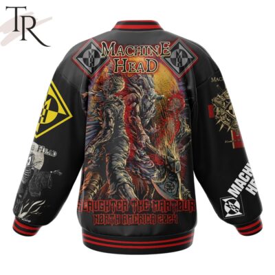 Machine Head - Slaughter The Martour North America 2024 Baseball Jacket TBJ1082 2 Machine Head Slaughter The Martour North America 2024 Baseball Jacket TBJ1082 2