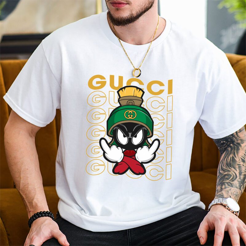 Marvin The Martian Gucci Unisex T Shirt Cotton Tee TAT8318 2
