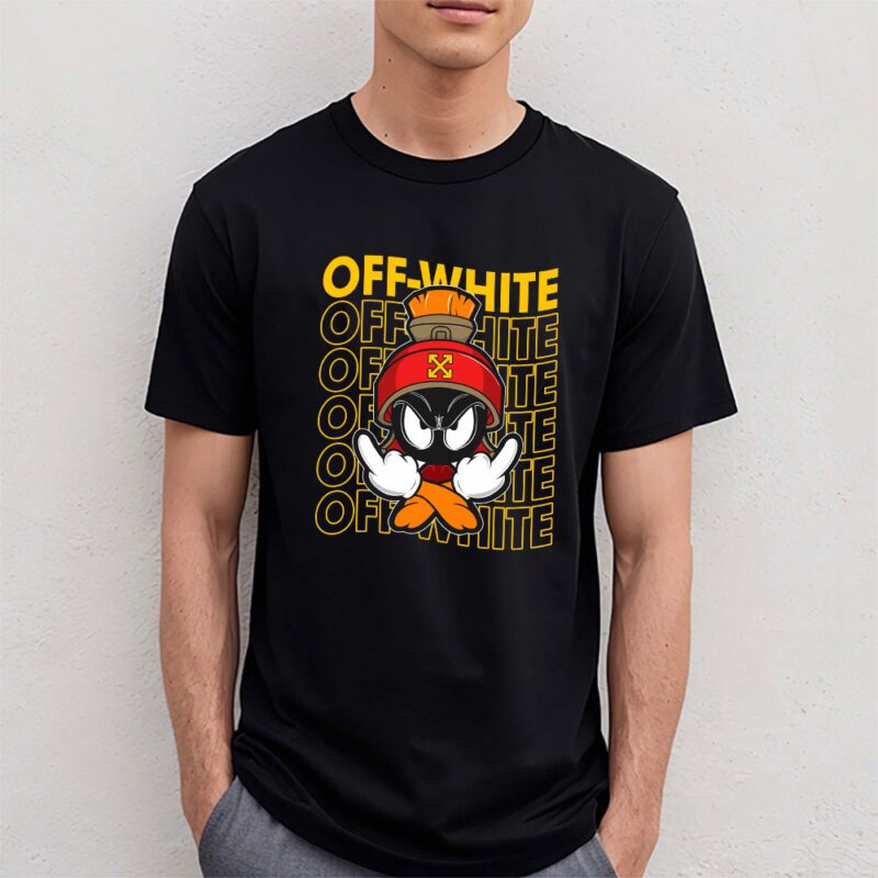 Marvin The Martian Off White Unisex T Shirt Cotton Tee TAT8321 4