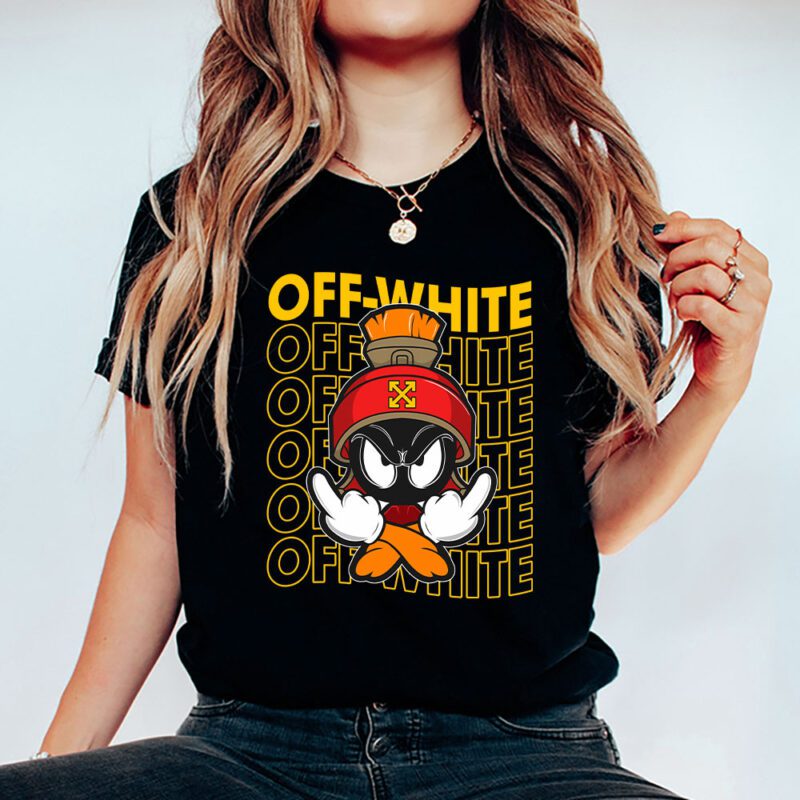 Marvin The Martian Off White Unisex T Shirt Cotton Tee TAT8321 5