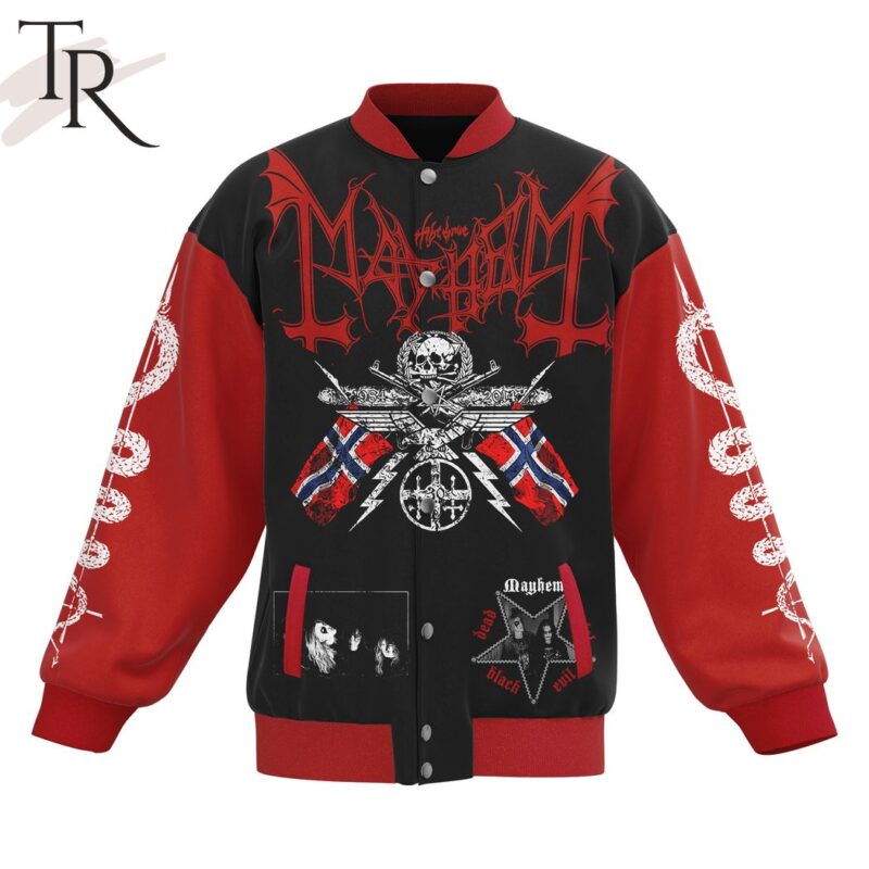 Mayhem De Mysteriis Dom Sathanas Baseball Jacket TBJ1084 1
