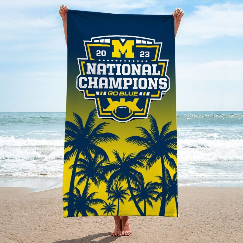 Michigan Wolverines Football Rectangle Beach Towel WBT1056