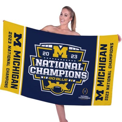 Michigan Wolverines Football Rectangle Beach Towel WBT1152 1