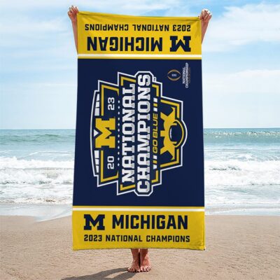 Michigan Wolverines Football Rectangle Beach Towel WBT1152
