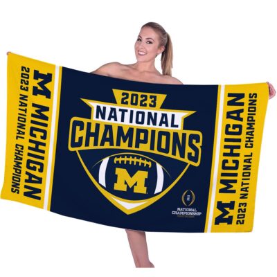 Michigan Wolverines Football Rectangle Beach Towel WBT1156 1