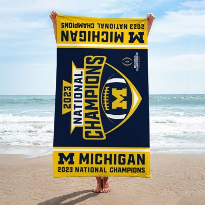 Michigan Wolverines Football Rectangle Beach Towel WBT1156