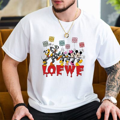 Mickey And Friends Skeleton Halloween Loewe Unisex T-Shirt Cotton Tee TAT10106 2 Mickey And Friends Skeleton Halloween Loewe Unisex T Shirt Cotton Tee TAT10106 2