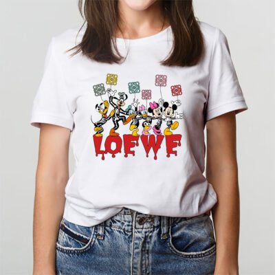 Mickey And Friends Skeleton Halloween Loewe Unisex T-Shirt Cotton Tee TAT10106 3 Mickey And Friends Skeleton Halloween Loewe Unisex T Shirt Cotton Tee TAT10106 3
