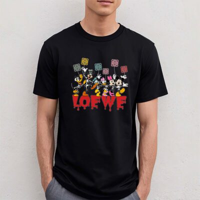 Mickey And Friends Skeleton Halloween Loewe Unisex T-Shirt Cotton Tee TAT10106 4 Mickey And Friends Skeleton Halloween Loewe Unisex T Shirt Cotton Tee TAT10106 4