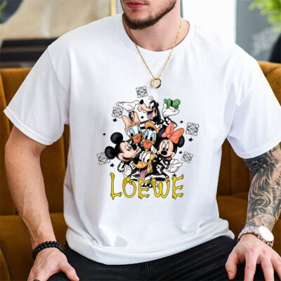 Mickey And Friends Skeleton Halloween Loewe Unisex T-Shirt Cotton Tee TAT10107 2 Mickey And Friends Skeleton Halloween Loewe Unisex T Shirt Cotton Tee TAT10107 2