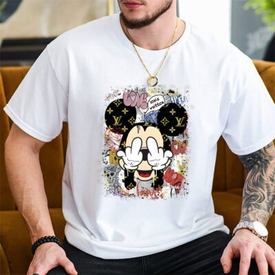Mickey Louis Vuitton Unisex T Shirt Cotton Tee TAT14332 2
