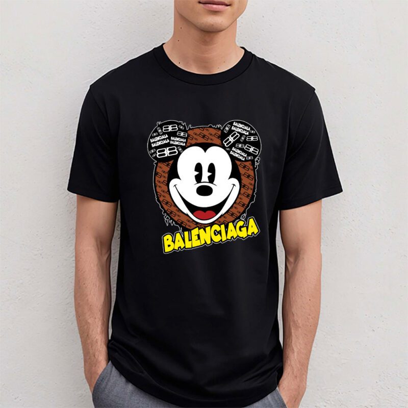 Mickey Mouse Balenciaga Unisex T Shirt Cotton Tee TAT7063 4