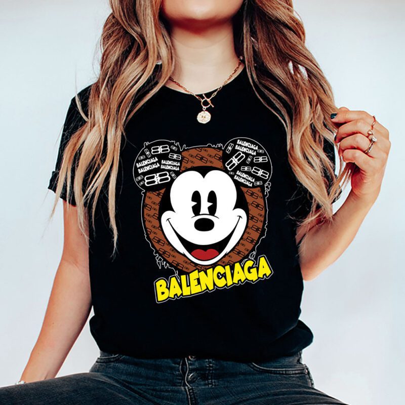 Mickey Mouse Balenciaga Unisex T Shirt Cotton Tee TAT7063 5