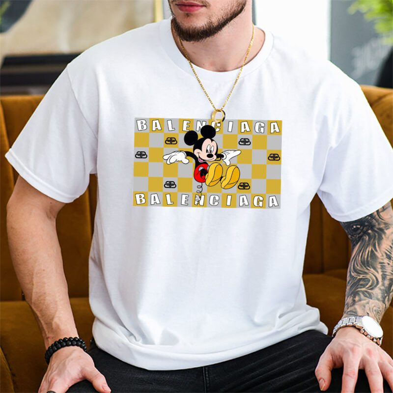 Mickey Mouse Balenciaga Unisex T Shirt Cotton Tee TAT8227 2
