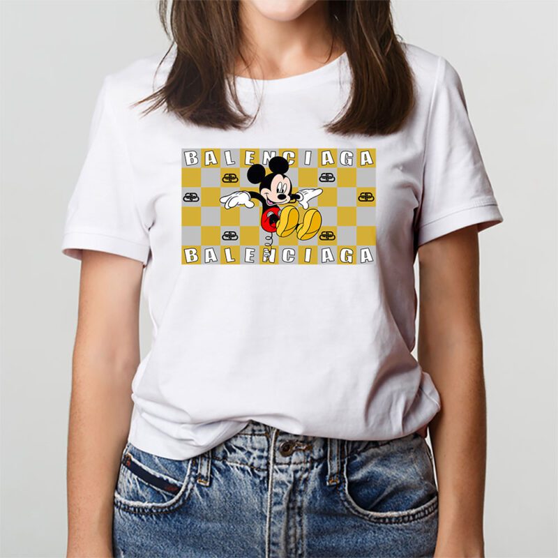 Mickey Mouse Balenciaga Unisex T Shirt Cotton Tee TAT8227 3
