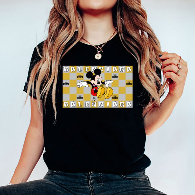 Mickey Mouse Balenciaga Unisex T Shirt Cotton Tee TAT8227 5