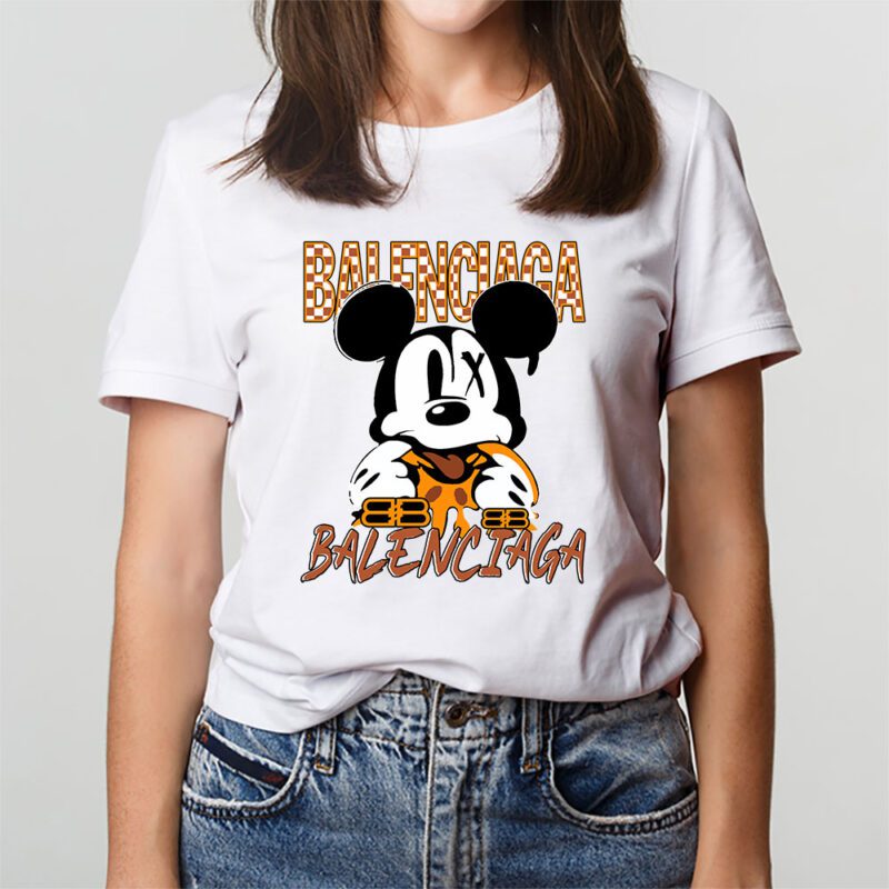 Mickey Mouse Balenciaga Unisex T Shirt Cotton Tee TAT8229 3