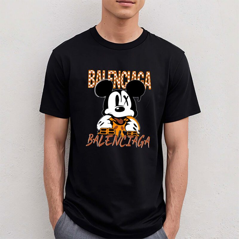 Mickey Mouse Balenciaga Unisex T Shirt Cotton Tee TAT8229 4