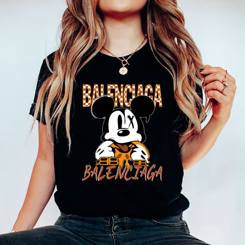 Mickey Mouse Balenciaga Unisex T Shirt Cotton Tee TAT8229 5