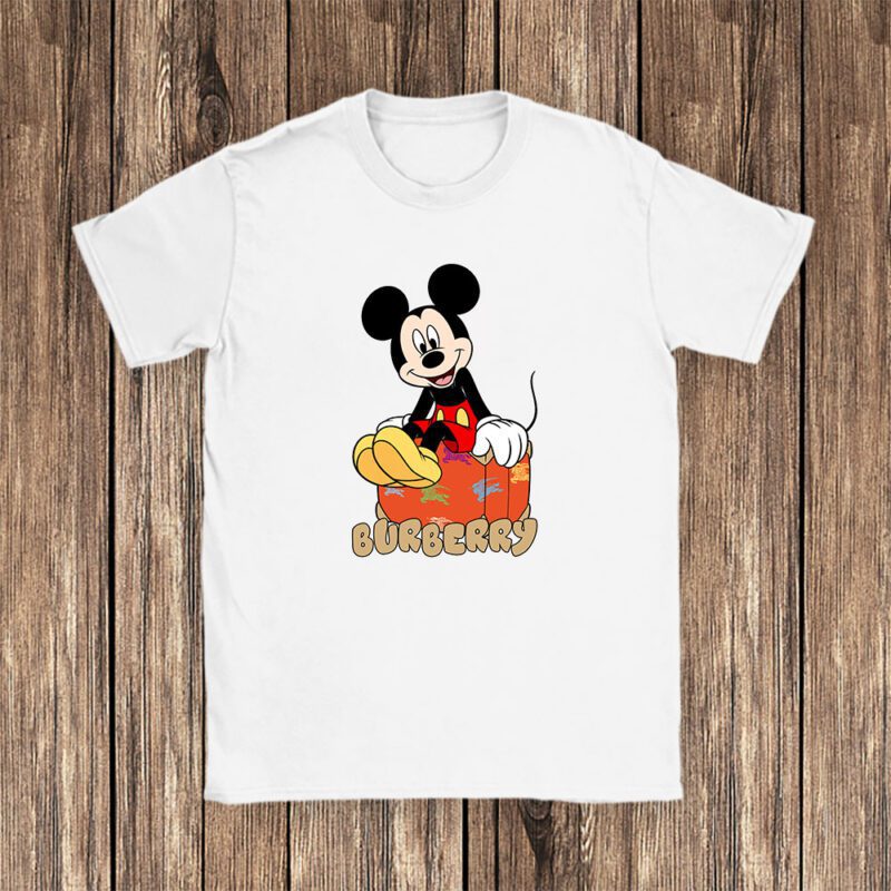Mickey Mouse Burberry Unisex T Shirt Cotton Tee TAT7587 1